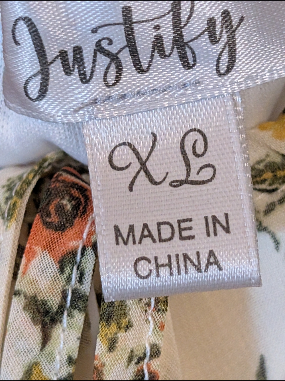 Justify Cream Maxi Dress with Orange & Green Floral Print - Picture 6 of 8